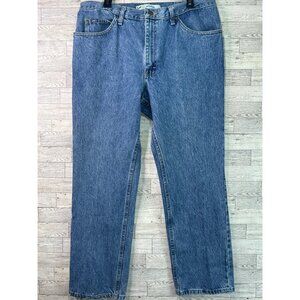 Lee Men's Relaxed Fit Jeans 38x30 Blue Denim Classic Straight Leg Pre-Owned